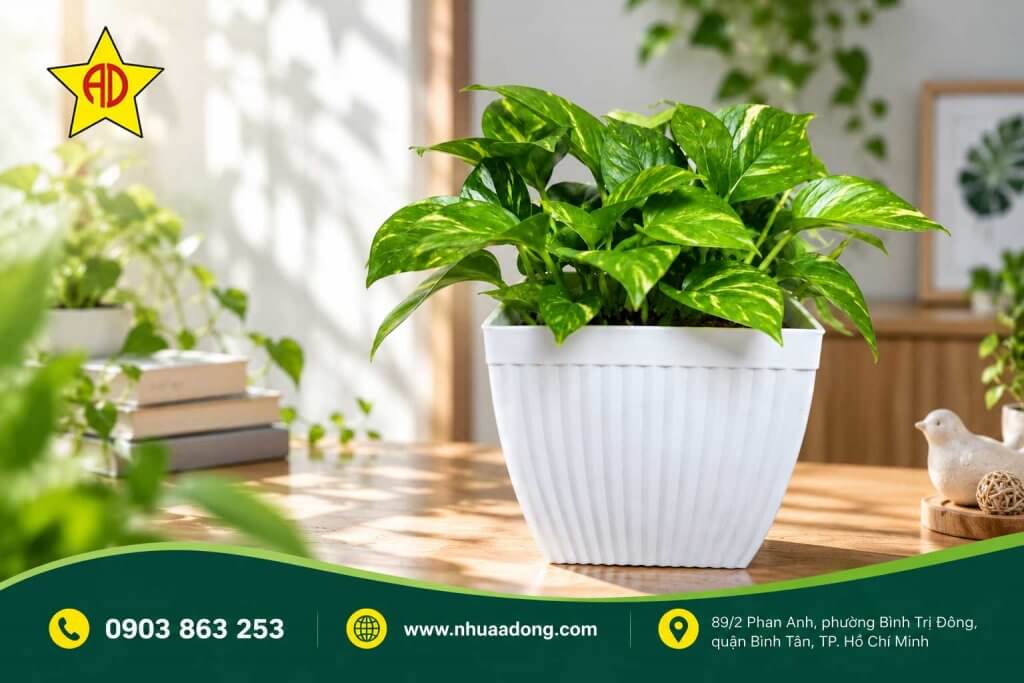Những chậu cây nên để trong nhà để lọc không khí 3 Cây trầu bà – phù hợp với nhiều không gian