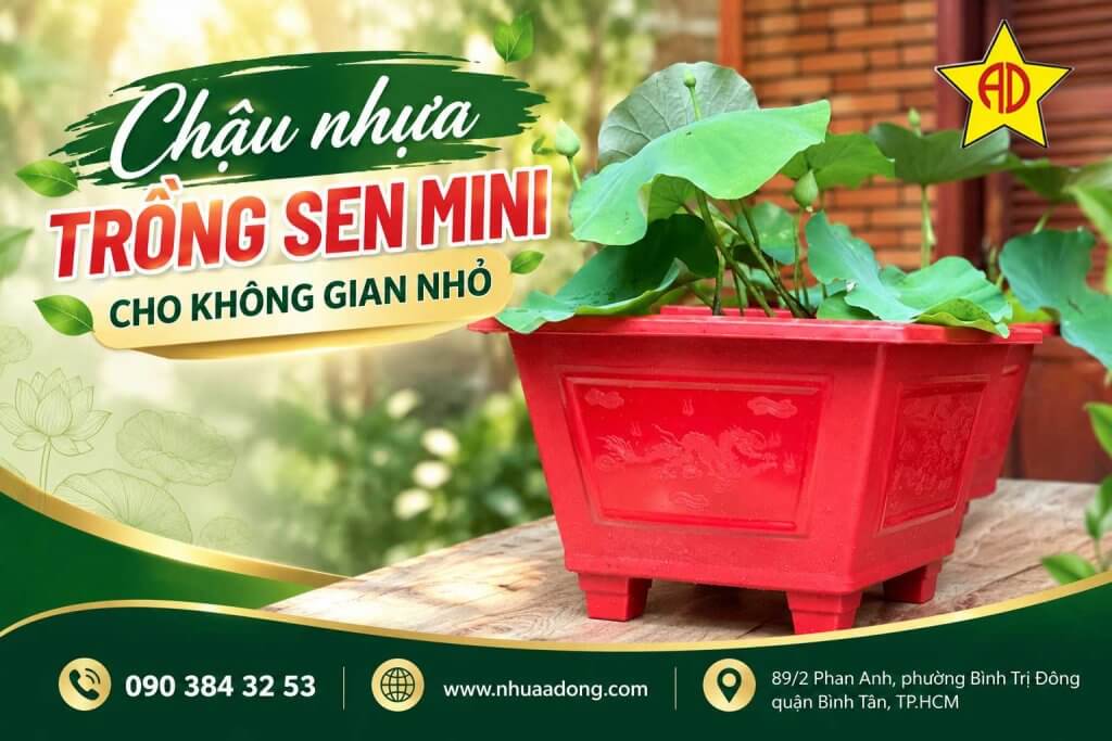 Có nhiều mẫu chậu nhựa để nuôi cá cảnh và trồng sen 3 Chậu nhựa trồng sen mini cho không gian nhỏ