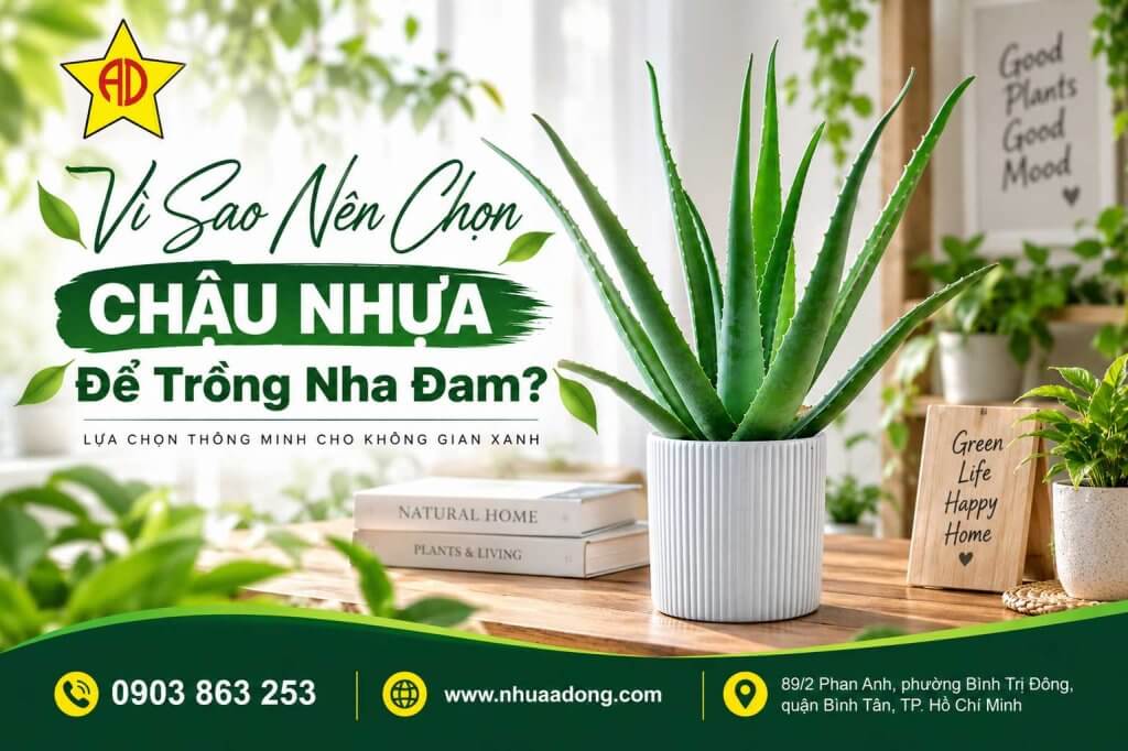 Top 5 Lý Do Nên Trồng Chậu Nha Đam Trong Nhà 6 Vi Sao Nen Chon Chau Nhua De Trong Nha Dam 1