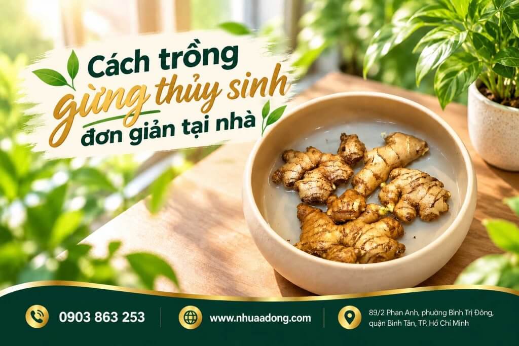 Cách trồng gừng thủy sinh đơn giản tại nhà Cách trồng gừng thủy sinh đơn giản tại nhà