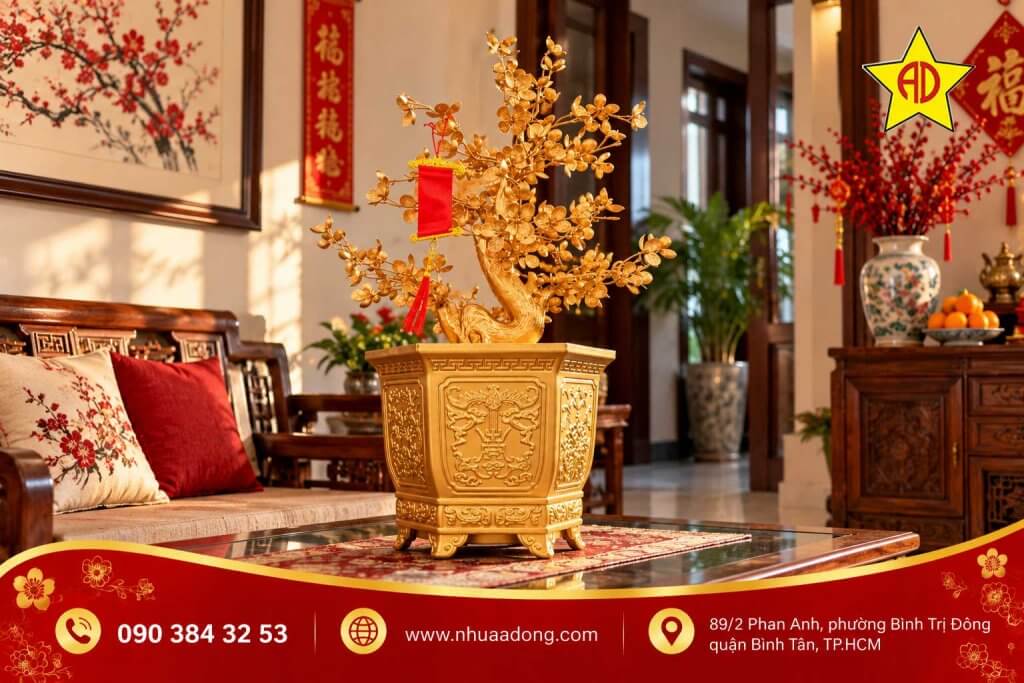 Tại sao ngày Tết lại hay dùng chậu màu đỏ và vàng? 15 Tai sao ngay Tet lai hay dung chau mau do va vang 2