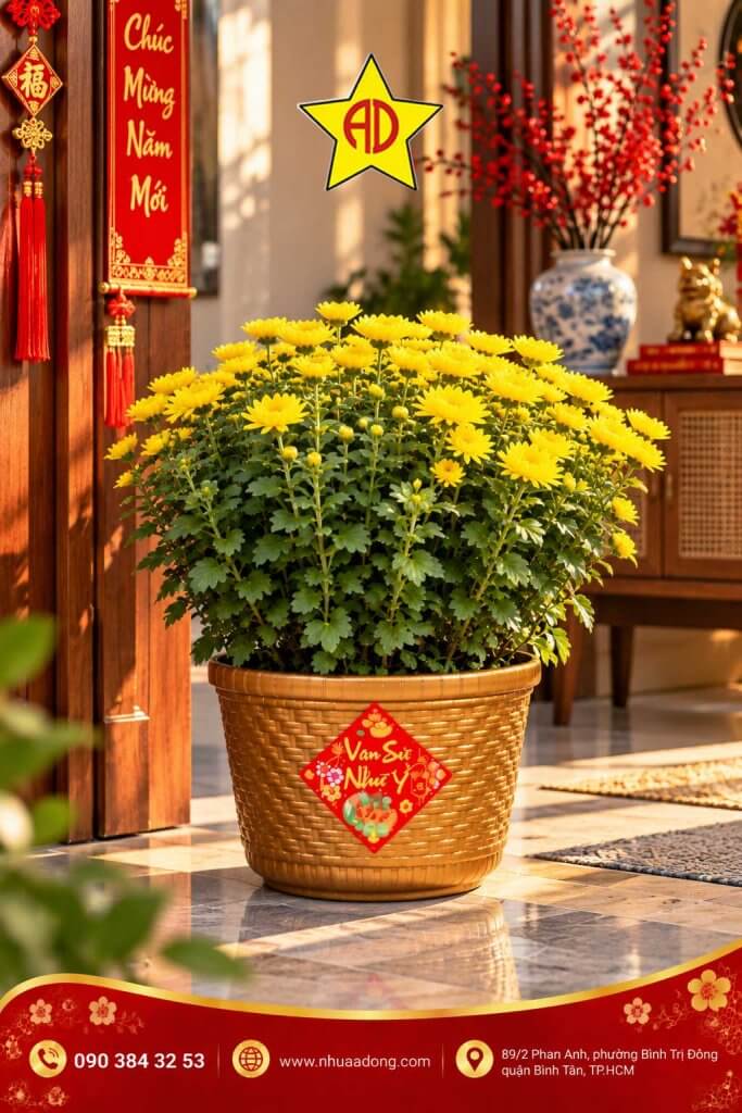 Tại sao ngày Tết lại hay dùng chậu màu đỏ và vàng? 16 Tai sao ngay Tet lai hay dung chau mau do va vang 4